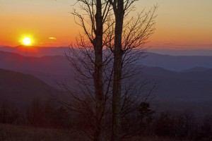 Shenandoah sunset in autumn, western Virginia 